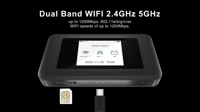 5000mAh 5G Dual-Band Pocket Router WiFi 6 Hotspot with SIM Slots 72H Streaming for Travel & Remote Work 2