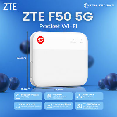 Mua ZTE F50 5G Router Pocket WiFi 1.6Gbps SA/NSA 5G Mobile Hotspot Pocket Mini WiFi Router online manufacture